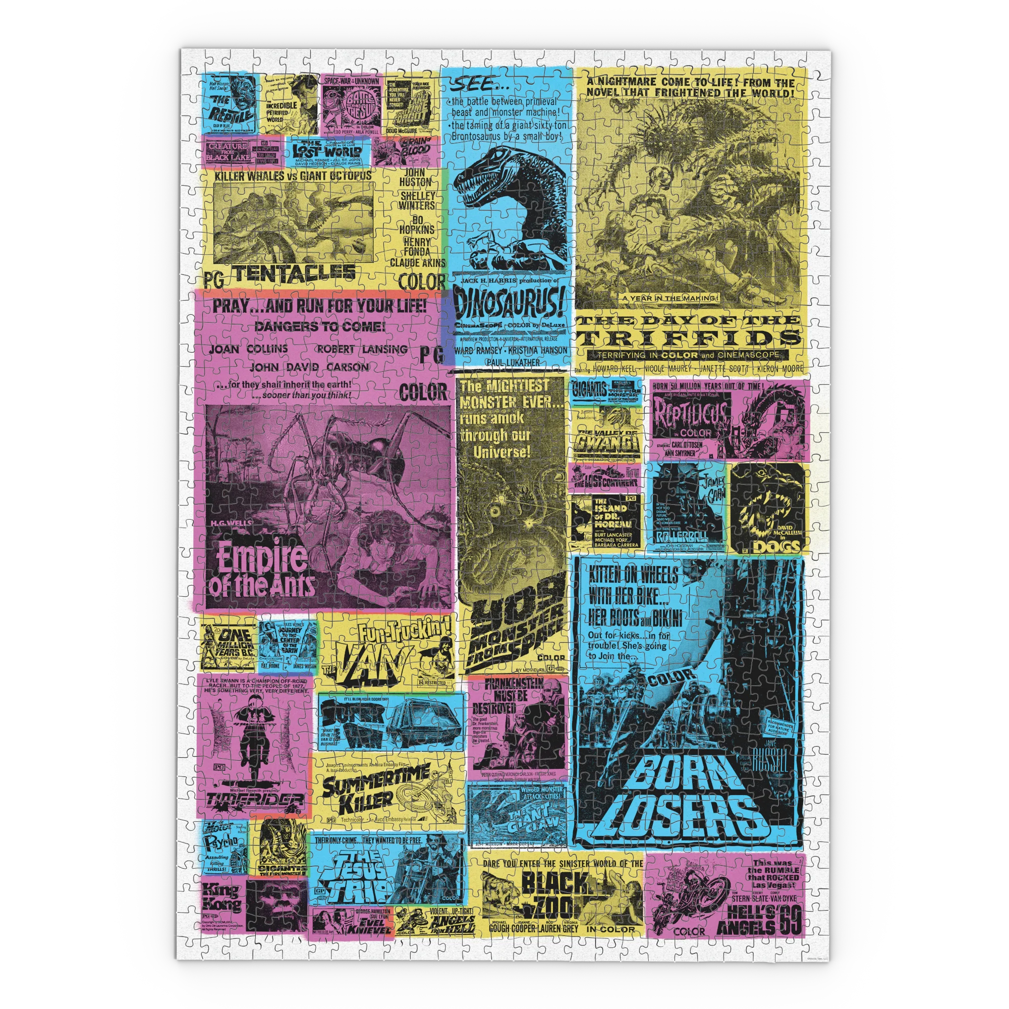 Monsters and Motors Vintage Ad Block Two-Sided 1000pc Puzzle - Image 3