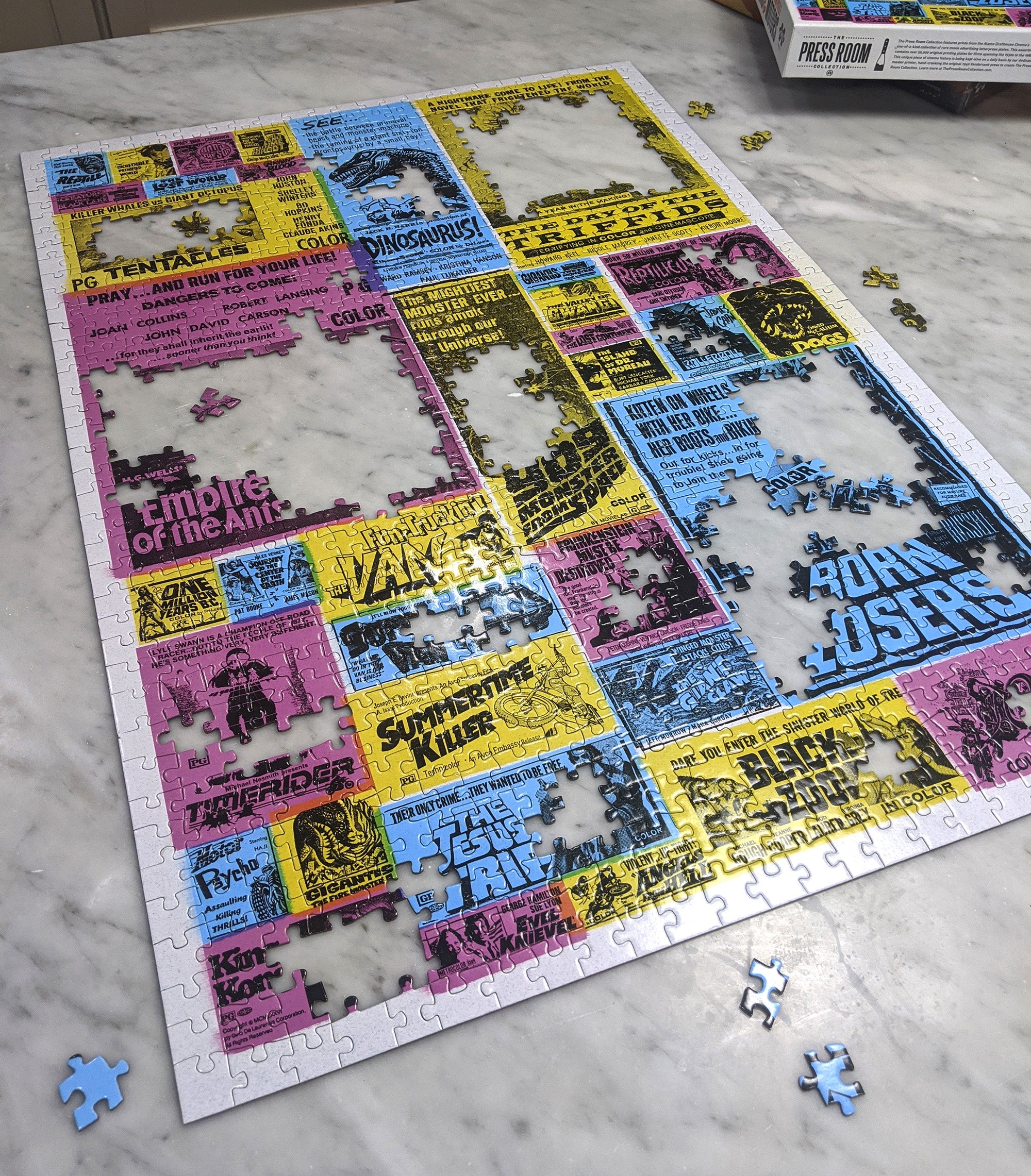 Monsters and Motors Vintage Ad Block Two-Sided 1000pc Puzzle - Image 9